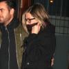 Jennifer Aniston et son fiancé Justin Theroux à la sortie du restaurant Locande Verde à New York, le 11 mars 2014.