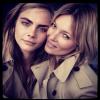Kate Moss et Cara Delevingne ont posé ensemble pour Burberry