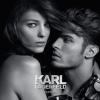 Kati Nescher et Baptiste Giabiconi, visages des nouveaux parfums Karl Lagerfeld. Photo par Karl Lagerfeld.
