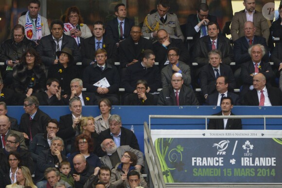 Match de rugby France-Irlande dans le cadre du tournoi des six nations, au Stade de France, à Saint-Denis. Le 15 mars 2014