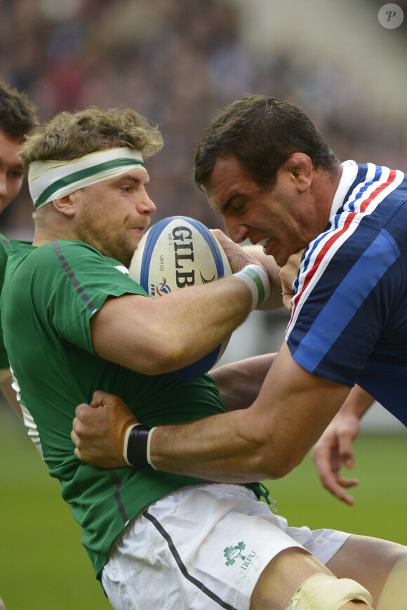 Match de rugby France-Irlande dans le cadre du tournoi des six nations, au Stade de France, à Saint-Denis. Le 15 mars 2014