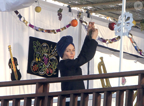 Vanessa Paradis sur le tournage d'Apprenti à New York le 16novembre 2012