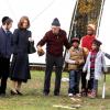 Woody Allen et Vanessa Paradis sur le tournage d'Apprenti Gigolo à New York le 14 novembre 2012