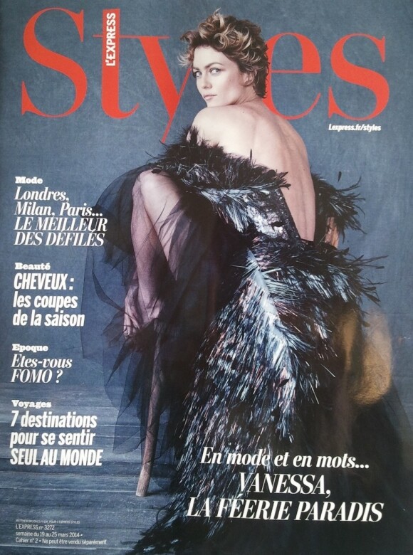 Vanessa Paradis en couverture de L'Express Styles du 19 mars 2014