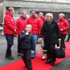 La princesse Beatrix des Pays-Bas se joignait à la famille royale de Norvège le 9 mars 2014 à Oslo-Holmenkollen pour l'étape annuelle de la Coupe du monde de saut à ski.