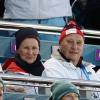 Le roi Harald V et la reine Sonja de Norvège aux JO de Sotchi le 19 février 2014