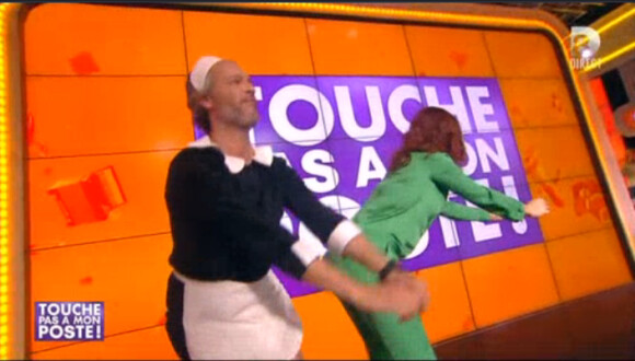 Jean-Michel Maire et Audrey Fleurot dansent, le 20 mars 2014 dans Touche pas à mon poste sur D8.