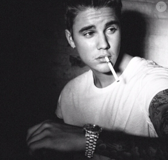 Justin Bieber se la joue James Dean sur Instagram, le 22 mars 2014.