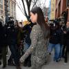 Kim Kardashian quitte l'appartement de Kanye West à New York, le 25 mars 2014.