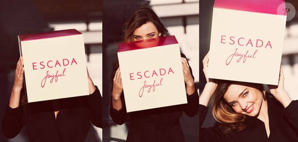 Miranda Kerr est le visage du parfum Joyful d'Escada, disponible cet automne.