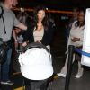Kim Kardashian, de retour à Los Angeles avec sa fille North. Le 26 mars 2014.
