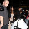 Kim Kardashian, de retour à Los Angeles avec sa fille North. Le 26 mars 2014.