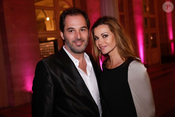 Ingrid Chauvin et son mari Thierry Peythieu à Paris, le 14 février 2014.