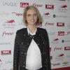 Sylvie Tellier enceinte lors du 93e Grand Prix d'Amérique à l'Hippodrome de Vincennes, le 26 janvier 2014