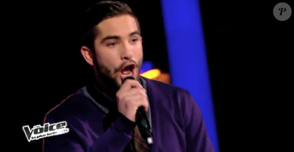 Kendji dans "The Voice 3" sur TF1 le samedi 8 mars 2014.