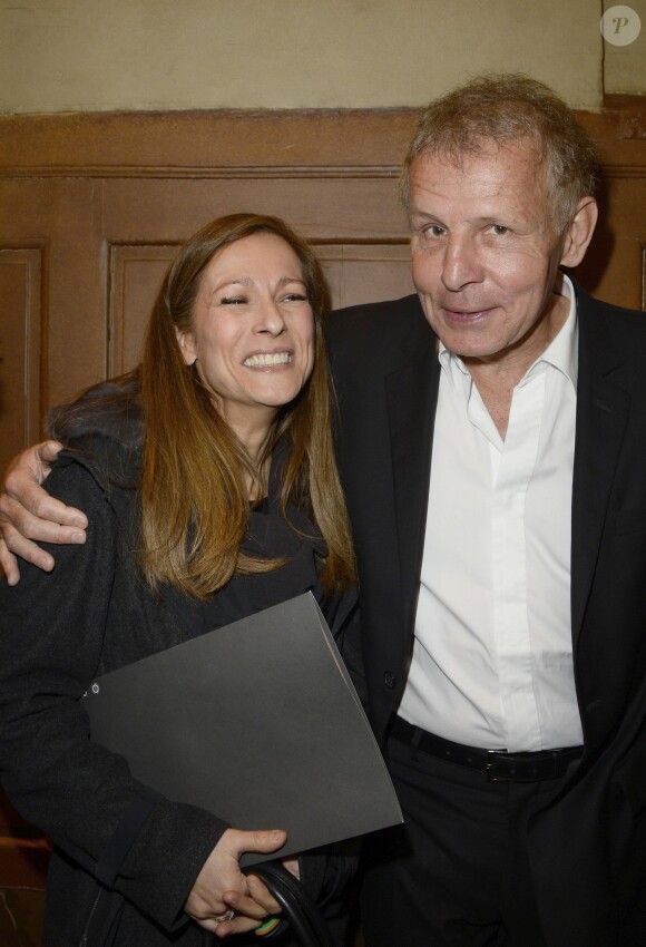 Anne Gravoin et Patrick Poivre d' Arvor - Conférence de presse aux Invalides pour l'Opéra en Plein Air à Paris. Le 4 mars 2014 