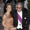 Claire et Laurent de Belgique au dîner du mariage d'Albert et Charlene de Monaco en juillet 2011