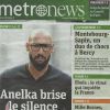 Nicolas Anelka fait la une de Metronews le 4 avril 2014, à la faveur d'un entretien exclusif avec le journaliste Arnaud Ramsay
