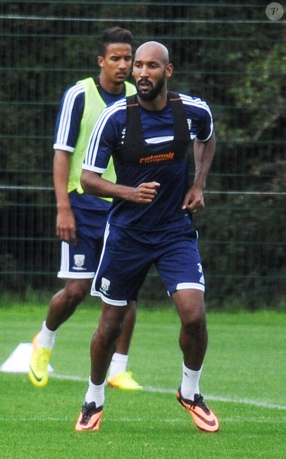 Nicolas Anelka à l'entraînement avec West Bromwich Albion le 29 août 2013