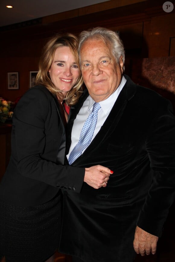 Géraldine Danon et Massimo Gargia lors du dîner d'ouverture du restaurant "Penati al Baretto" à l'Hôtel de Vigny. Paris, le 2 avril 2014.