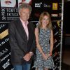 Nelson Monfort et sa fille Victoria lors de la 33e édition du prix Romy Schneider et Patrick Dewaere à l'hôtel Scribe à Paris le 7 avril 2014.