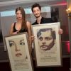 Adèle Exarchopoulos (lauréate du prix Romy Schneider 2014) et Pierre Niney (lauréat du prix Patrick Dewaere 2014) lors de la 33e édition du prix Romy Schneider et Patrick Dewaere à l'hôtel Scribe à Paris le 7 avril 2014.