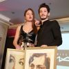 Adèle Exarchopoulos (lauréate du prix Romy Schneider 2014) et Pierre Niney (lauréat du prix Patrick Dewaere 2014) lors de la 33e édition du prix Romy Schneider et Patrick Dewaere à l'hôtel Scribe à Paris le 7 avril 2014.
