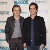 Bruno Sanches et Alex Lutz lors de l'avant-première du film "Barbecue" au cinéma Gaumont Opéra à Paris, le 7 avril 2014.