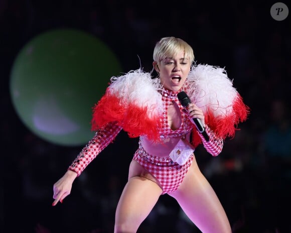 Miley Cyrus lors de son concert au Barclays Center de Brooklyn, le 5 avril 2014.