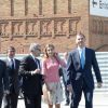 Le prince Felipe et le princesse Letizia d'Espagne célébraient le 7 avril 2014 à l'Hospitalet de Llobregat le centenaire de la société Puig et inauguraient son nouveau siège social, la Tour Puig.