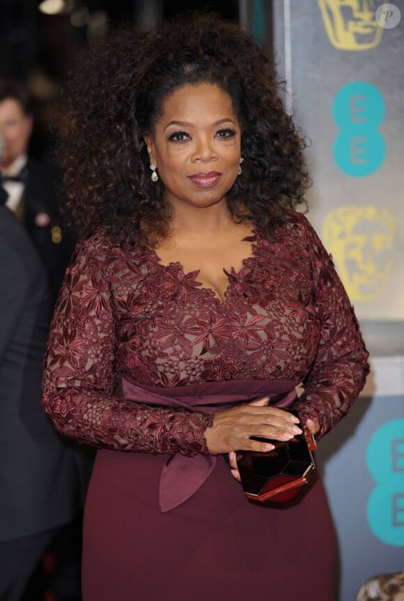 Oprah Winfrey à la cérémonie des BAFTA Awards à la Royal Opera House, à Londres. Le 16 février 2014.