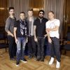 Kevin Richardson, Howie Dorough, Nick Carter, AJ McLean et Brian Littrell : les Backstreet Boys en promo pour leur album In A World Like This à Madrid en novembre 2013