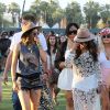 Kylie Jenner et Selena Gomez lors du 1er jour du Festival de Coachella à Indio, le 11 avril 2014.