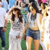 Selena Gomez et Kendall Jenner lors du 1er jour du Festival de Coachella à Indio, le 11 avril 2014.