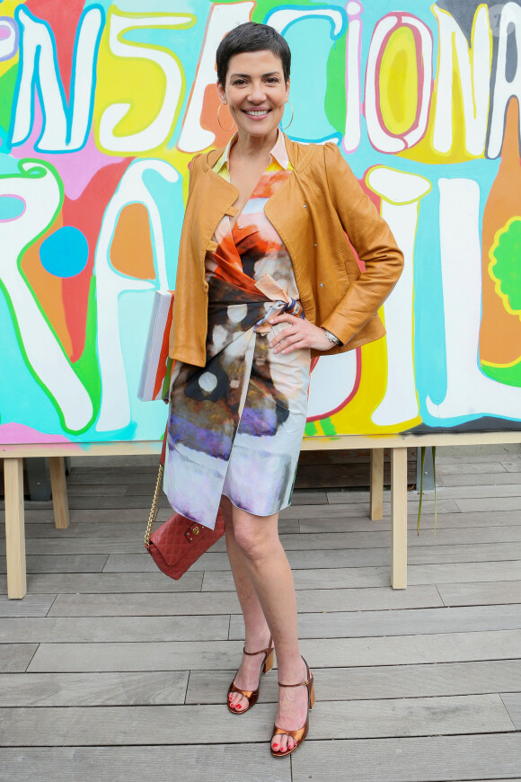 Cristina Cordula lors de l'inauguration du Grand Carnaval brésilien "Sensacional Brasil" au Jardin d'Acclimatation à Paris, le 12 avril 2014.