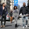 Olivier Rousteing, Kim Kardashian et Kanye West se rendent dans la boutique Balmain. Paris, le 14 avril 2014.
