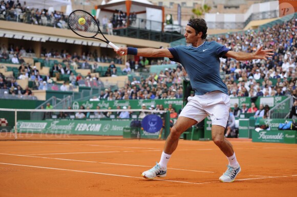 Roger Federer lors des Rolex Masters de Monaco, le 18 avril 2014.