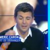 Thomas Sotto et Aymeric Caron sur le plateau de "La semaine des média" (i-Télé). Avril 2014