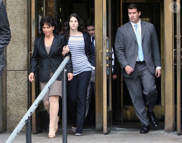 Camille Strauss-Kahn et Anne Sinclair quittant le tribunal de Manhattan, le 19 mai 2011.
