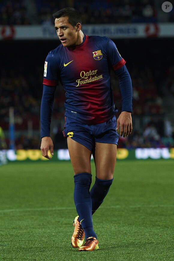 Alexis Sanchez à Barcelone, le 27 janvier 2013. 