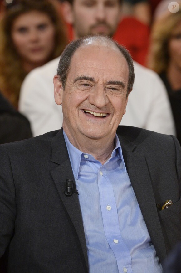 Pierre Lescure  lors de l'enregistrement de l'émission "Vivement Dimanche" le 23 avril 2014 au studio Gabriel à Paris, pour une diffusion sur France 2 le 27 avril
