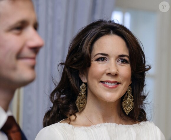 La princesse Mary de Danemark, avec le soutien de son époux le prince Frederik, donnait le 23 avril 2014 à leur domicile du palais Frederik VIII, à Copenhague, un dîner pour les participants du Sommet de la mode qu'elle inaugurait le lendemain.