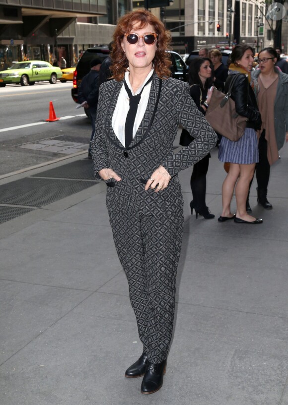 Susan Sarandon arrive au Cipriani 42nd Street pour le déjeuner Power Of Women: New York par le magazine Variety. New York, le 25 avril 2014.