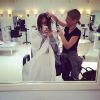 Kaley Cuoco et sa nouvelle coupe de cheveux - photo publiée sur son compte Instagram le 23 avril 2014