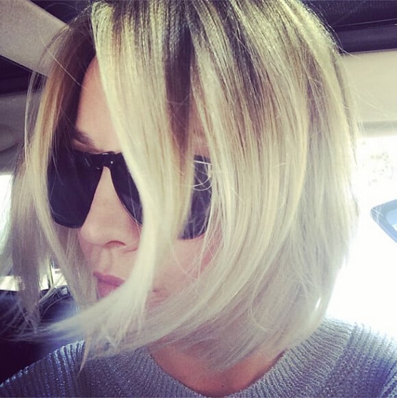 Kaley Cuoco et sa nouvelle coupe de cheveux - photo publiée sur son compte Instagram le 23 avril 2014