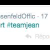 Le tweet d'Alexandra Rosenfeld : "Allez mon amour" à Jean Imbert, le 28 avril 2014
