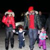 Mariah Carey et Nick Cannon avec leurs enfants Monroe et Moroccan à Aspen, le 23 décembre 2013.