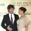 Emmanuelle Béart et Quim Gutierrez - Première du film "Les Yeux Jaunes des Crocodiles" à Madrid, le 30 avril 2014.