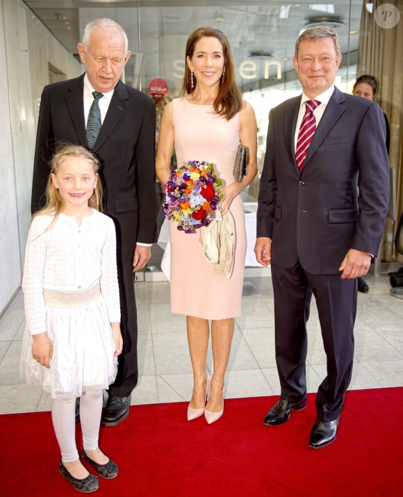 La princesse Mary de Danemark lors de la remise du Brain Prize 2014 le 1er mai 2014 à la bibliothèque royale de Copenhague.
