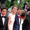 Fantin Ravat, Marine Vacth et Francois Ozon - Montée des marches du film "Jeune et Jolie" pour l'ouverture du 66e Festival de Cannes, le 16 mai 2014.